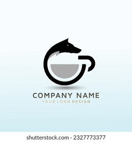 Wolf Coffee vector logo design