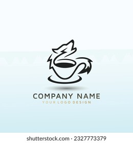 Wolf Coffee vector logo design