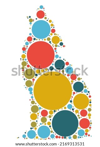 wolf color dot vecotr texture