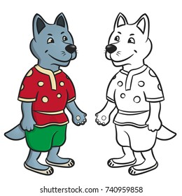 Wolf coloring page 