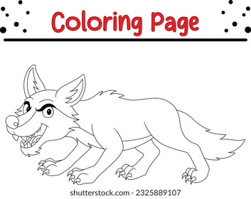 Wolf coloring page for children