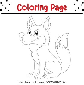 Wolf coloring page for children
