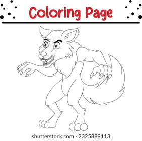 Wolf coloring page for children