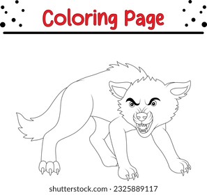 Wolf coloring page for children