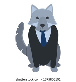 Wolf in costume icon. Cartoon of wolf in costume vector icon for web design isolated on white background