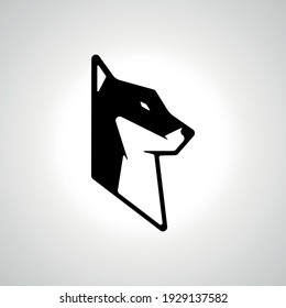 wolf coyote head icon logo 