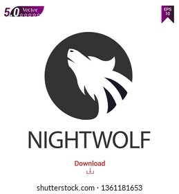 Wolf creative concept logo design template symbol vector illustration on white background