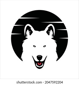 Wolf Creative  Logo. Head Wolf Logo Design Vector  Template