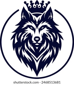 Wolf-Krone-Logo, Wolf-König-Logo, König-Krone-Logo