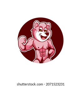 wolf cute cartoon logo vector