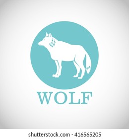 Wolf design. Animal concept.Wildlife animal, vector illustration