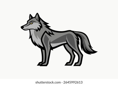 wolf design vector on white background