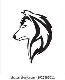 wolf design vector template icon