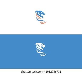 wolf DNA logo design eps