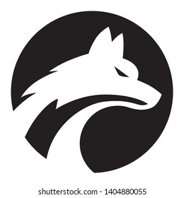 wolf dog animal vector icon tattoo design
