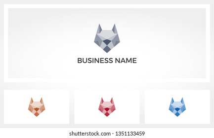 Wolf Dog Fox Polygon Mesh Logo