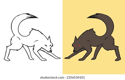 Conjunto de logotipos para perros lobo, archivos vectoriales editables para todas tus necesidades gráficas