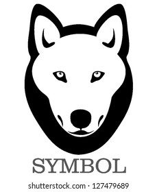 WOLF DOG SYMBOL  VECTOR