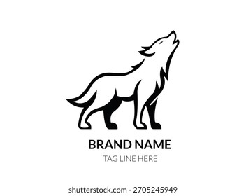 Wolf Zeichnung Logo für Unternehmen