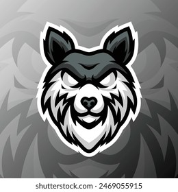 un lobo con estilo de diseño deportivo