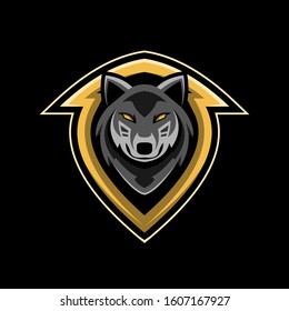 Wolf Esport Gaming Mascot Logo Vector Stock Vector (Royalty Free ...