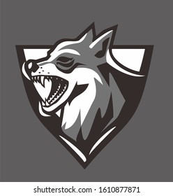 wolf Esport gaming mascot logo template Vector. Modern Head wolf Logo Vector

