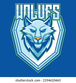 Wolf Esport Logo Illustration With Premium Quality Stock Vector