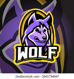 Wolf Esport logo. Suitable for team logo or esport logo and mascot logo, or tshirt design.