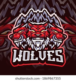 Wolf esport Maskottlogo-Design