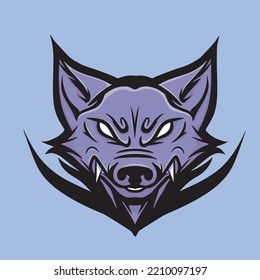 Wolf Esports Logo Cartoon Mascot Vector Design