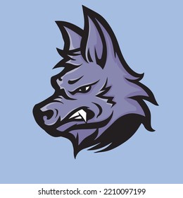 Wolf Esports Logo Cartoon Mascot Vector Design