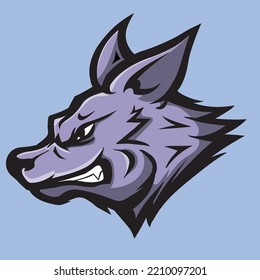 Wolf Esports Logo Cartoon Mascot Vector Design