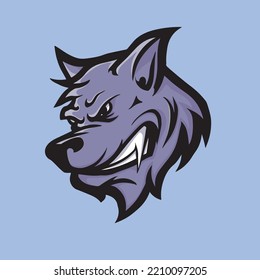 Wolf Esports Logo Cartoon Mascot Vector Design