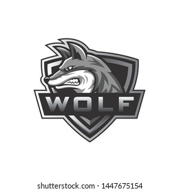 Wolf Esports Logo design vector
