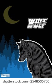 Wolf E-sports papel de parede de fundo design