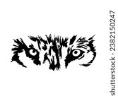 Wolf eyes with dotted black colour