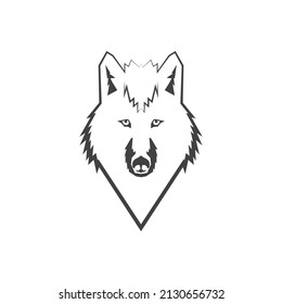 Wolf face abstract logo icon symbol