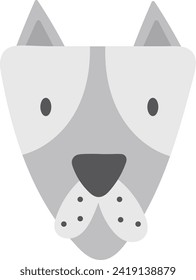 Ilustración del vector de dibujos animados Wolf Face