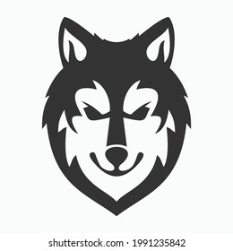 Wolf face, fox icon vector template design