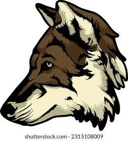 Wolf Face Illustration. Wild. Face. Vector
