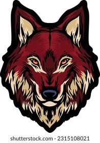 Wolf Face Illustration. Wild. Face. Vector