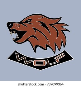 The wolf face logo