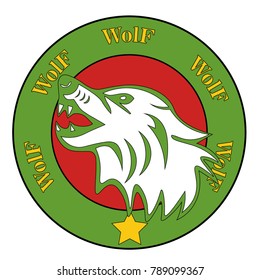 The wolf face logo