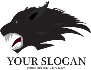 Wolf face logo, wolf logo, animal logo