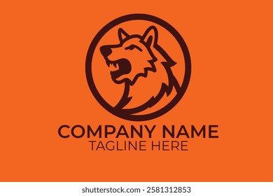 wolf face logo for company