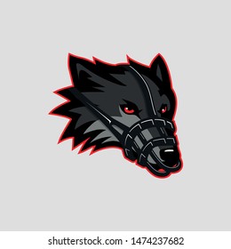 Wolf Face Logo Gamers Esport Team Stock Vector (Royalty Free ...