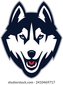 Wolf Face Mascot Logo Vector