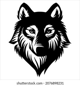 ilustración vectorial de símbolo de la cara del lobo
