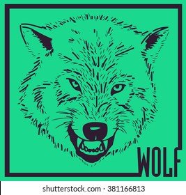 Wolf Face vector