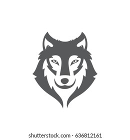 wolf face vector design